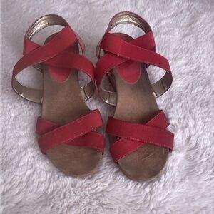 Red Strappy Sandals